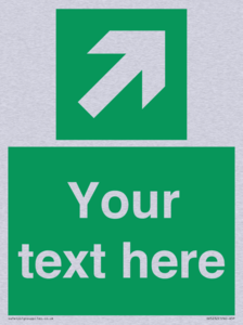 Custom Arrow Top Right Sign